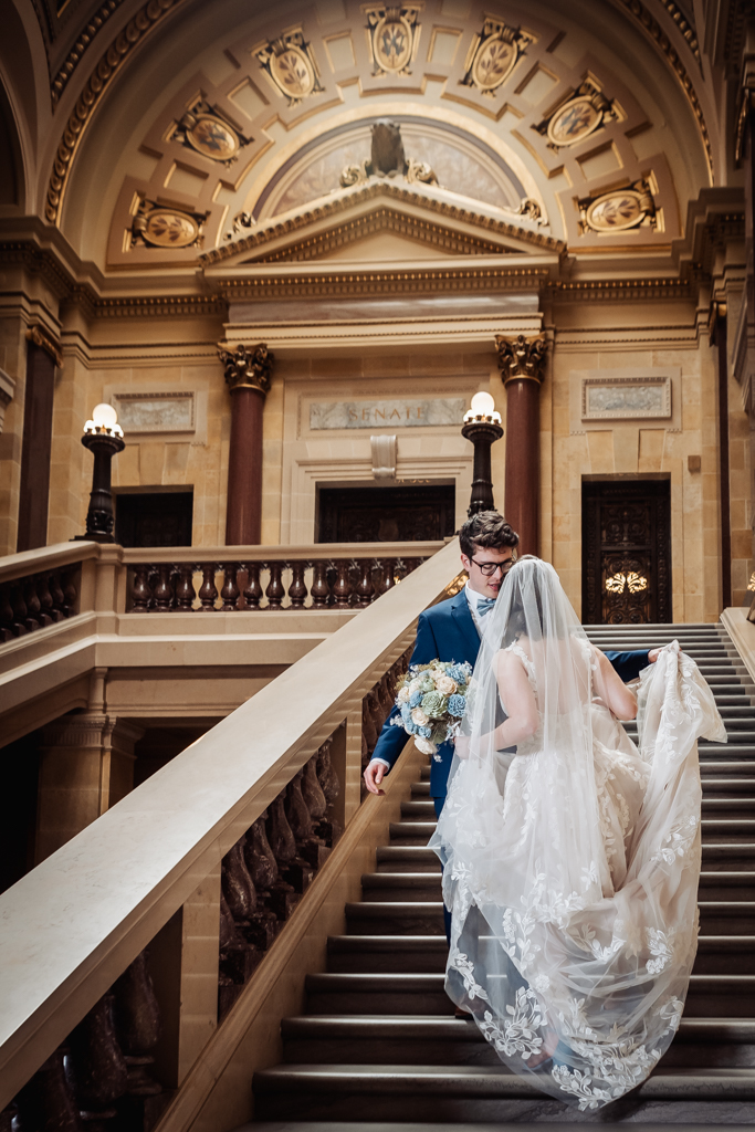 Wisconsin Capital Building Wedding Photography